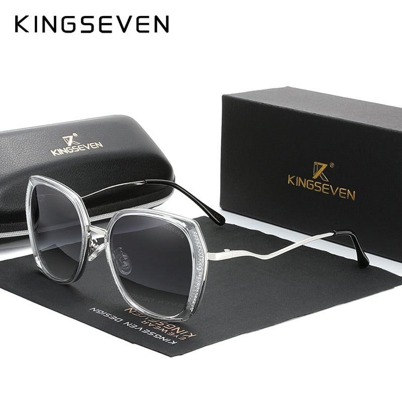 Genuine KINGSEVEN Women's Glasses Luxury Brand Design Sunglasses Gradient Polarized Lens Sun glasses Butterfly Oculos Feminino - Azbrowse