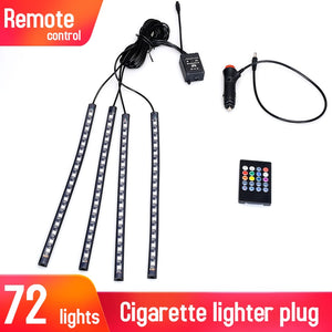 Led Car Interior Backlight With Usb Cigarette Lighter Ambient Atmosphere Mood Light Rgb Remote App Auto Foot Decorative Lamp - Azbrowse