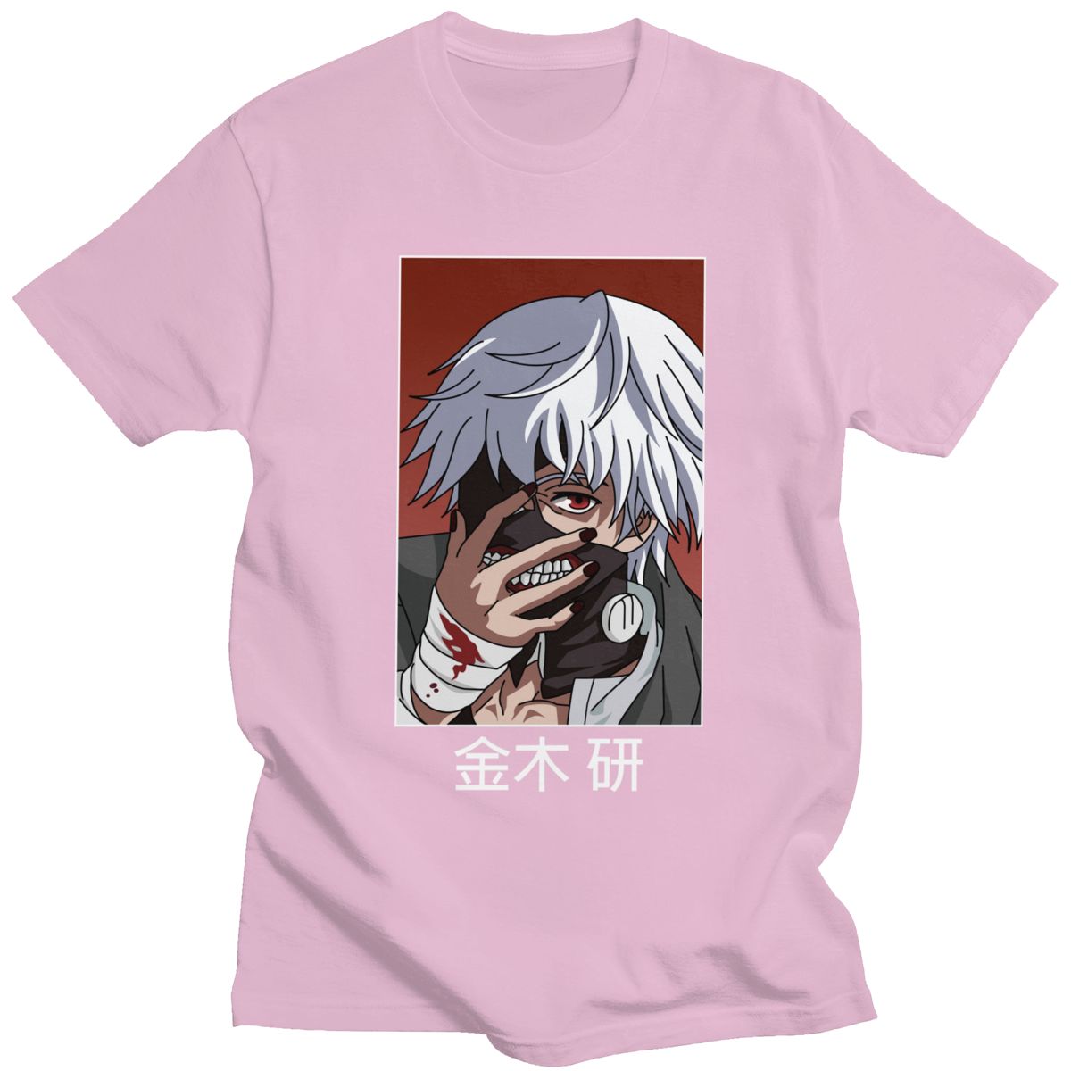 Tokyo Ghoul Ken Kaneki T Shirt for Men Pre-shrunk Cotton Graphic T-shirt O-neck Short Sleeve Japanese Anime Manga Tee Clothing - Azbrowse