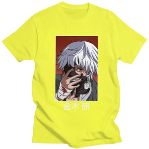 Tokyo Ghoul Ken Kaneki T Shirt for Men Pre-shrunk Cotton Graphic T-shirt O-neck Short Sleeve Japanese Anime Manga Tee Clothing - Azbrowse