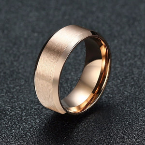 Vnox 8mm Men Ring Stainless Steel Wedding Jewelry Horus Anka Bible Medical - Azbrowse