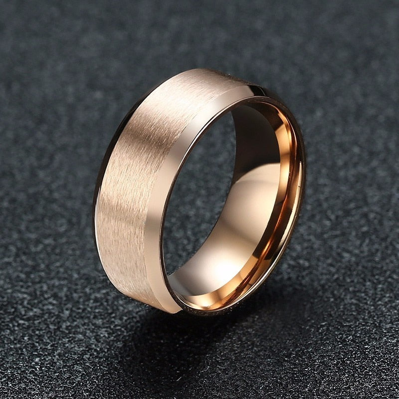 Vnox 8mm Men Ring Stainless Steel Wedding Jewelry Horus Anka Bible Medical - Azbrowse