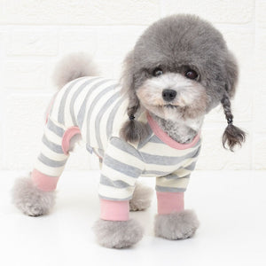 Cotton Pet Clothes Bear Pattern Dog Pajamas Jumpsuit 4 Legs Coat O-neck Tshirt Sweatshirt Pajamas Overalls Puppy Cat Tracksuits - Azbrowse