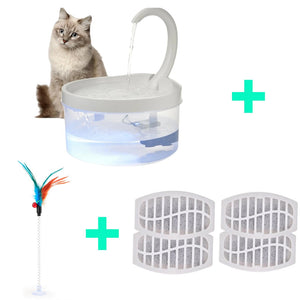 Pet Water Fountain Automatic Power-off When Lack of Water Bird Water Dispenser Dog Drinking Fountain With LED Light water level - Azbrowse