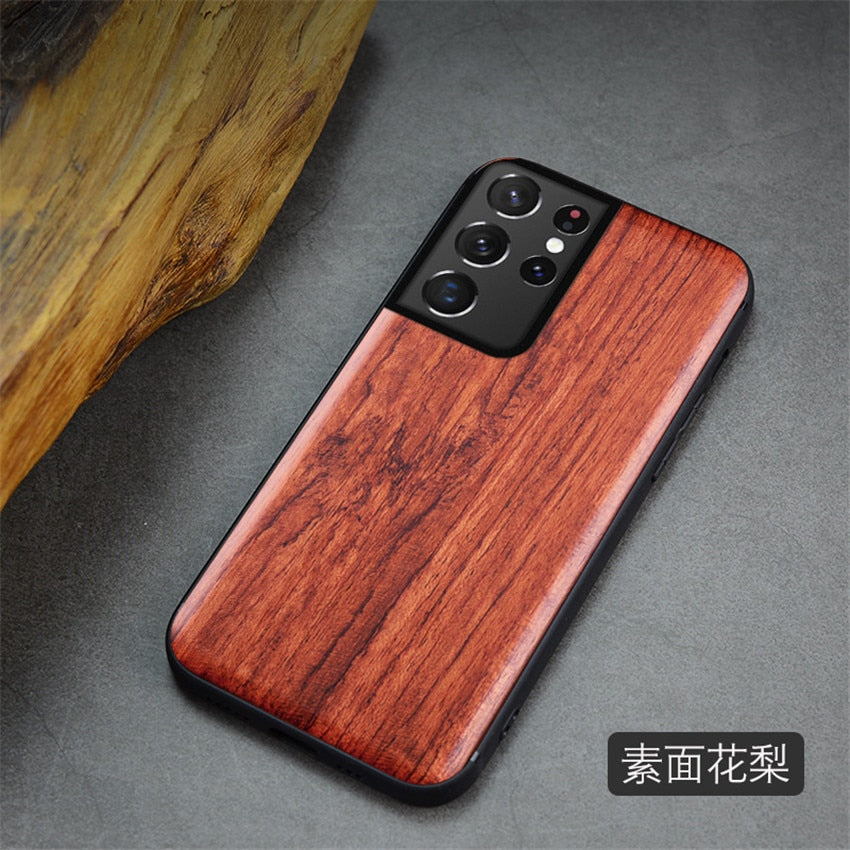 For Samsung Galaxy S21 Ultra Case Boogic Original Wood funda S21 S21+ Wood Cover Phone Case For Samsung S21 Ultra - Azbrowse