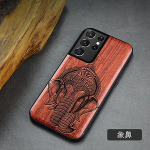 For Samsung Galaxy S21 Ultra Case Boogic Original Wood funda S21 S21+ Wood Cover Phone Case For Samsung S21 Ultra - Azbrowse