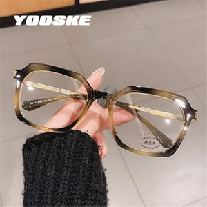 YOOSKE TR90 Blue Light Blocking Glasses Men Fashion Jelly Square Eyeglasses Frames Women Computer Lens Radiation Protection - Azbrowse