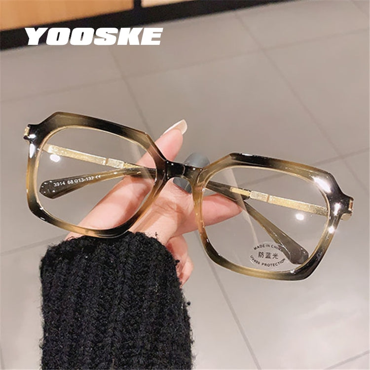 YOOSKE TR90 Blue Light Blocking Glasses Men Fashion Jelly Square Eyeglasses Frames Women Computer Lens Radiation Protection - Azbrowse