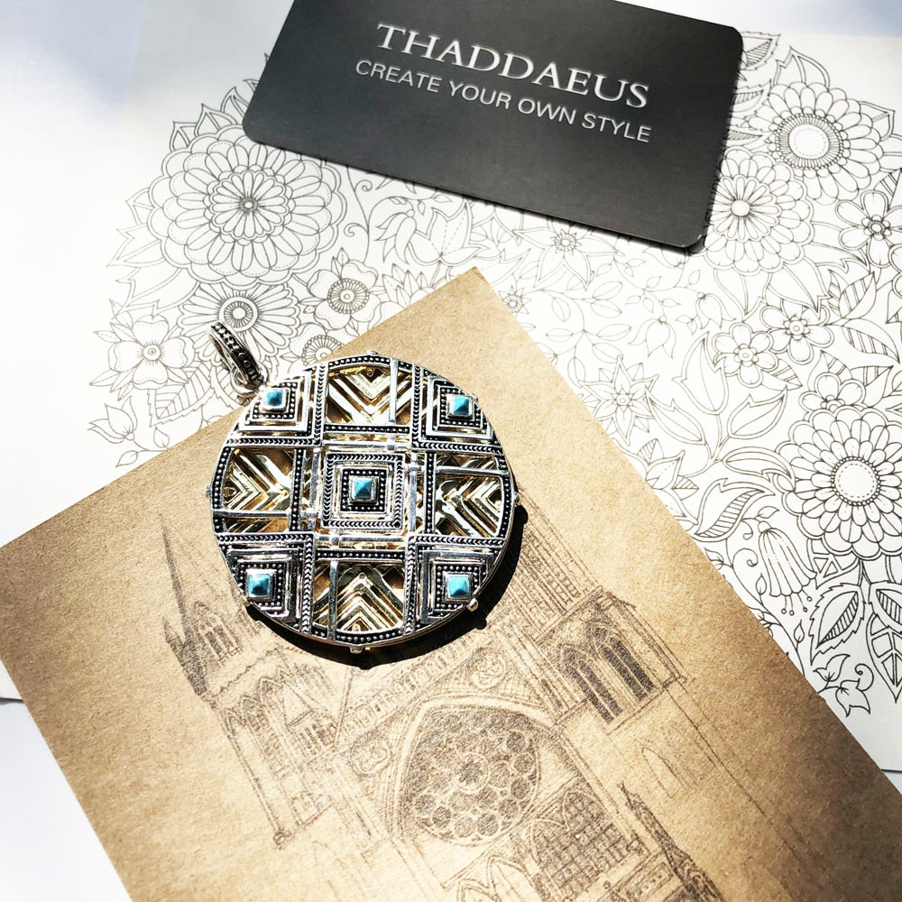 Pendant Blue Africa Ornament,Brand New Fashion Jewelry 925 Sterling Silver Bijoux Necklace Accessories Gift For Woman @ - Azbrowse