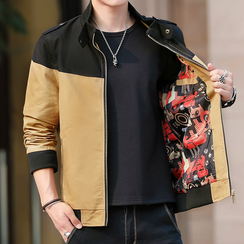 CHAIFENKO Fashion Men Bomber Jacket Casual Thin Slim Baseball Jackets Men Streetwear Hip Hop Windbreaker Zipper Jacket Coat Male - Azbrowse