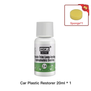 HGKJ 24 Plastic Exterior Recovery Restorer Trim Long-lasting Cleaner Agent Refresh Restoration Hydrophobic Coating Car Chemicals - Azbrowse