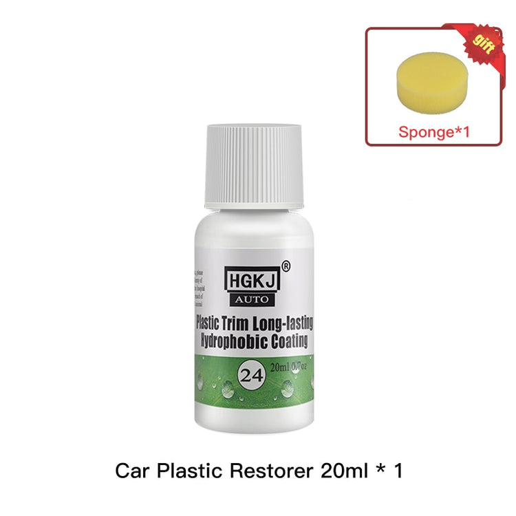 HGKJ 24 Plastic Exterior Recovery Restorer Trim Long-lasting Cleaner Agent Refresh Restoration Hydrophobic Coating Car Chemicals - Azbrowse