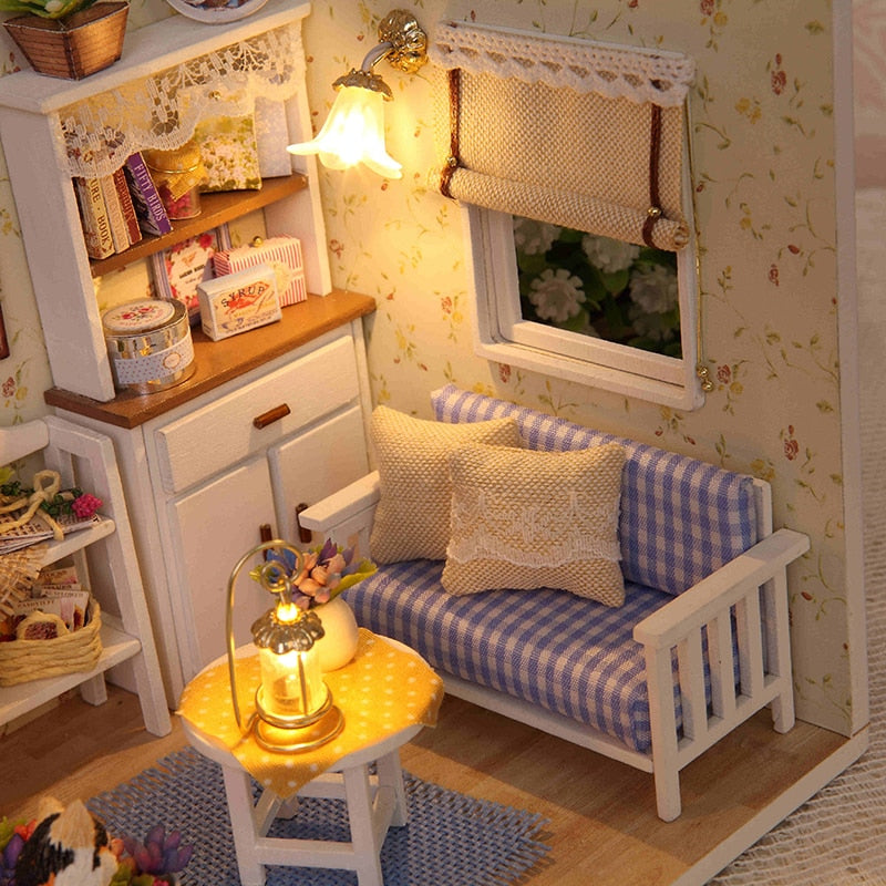 CuteBee Miniatur Furniture for Dolls House Accessories Mini House Toy Hous DIY Dollhouse Kit Gift for Girls Friend Children - Azbrowse