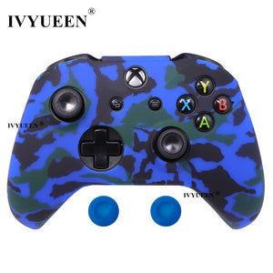 IVYUEEN Silicone Protective Skin Case for XBox One X S Controller Protector Water Transfer Printing Camouflage Cover Grips Caps - Azbrowse