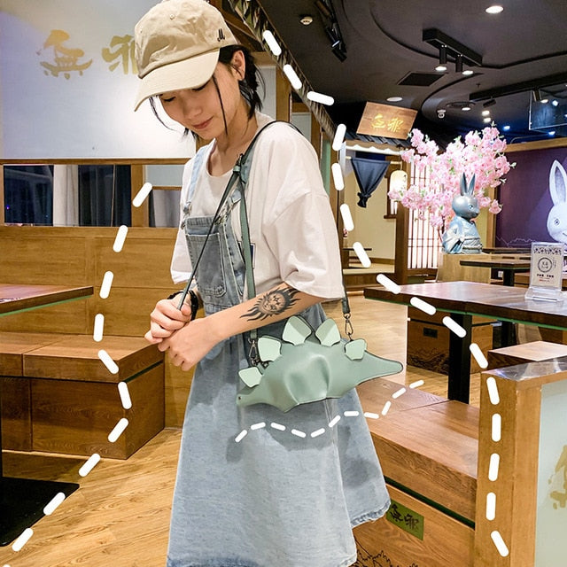 Dinosaur Style Women's Shoulder Bag Purses and Handbags Small Crossbody Bag for Women Casual  Animal Clutch Bag Pu Leather - Azbrowse