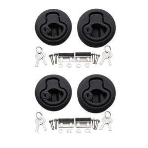 1pcs/2pcs/4pcs/10pcs Round Flush Pull Slam Latch for RV Boat Marine Deck Hatches Lift Pull Handle Non Key Marine Deck Locker - Azbrowse