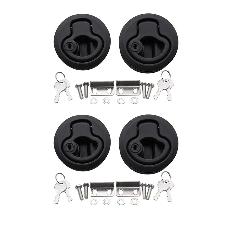 1pcs/2pcs/4pcs/10pcs Round Flush Pull Slam Latch for RV Boat Marine Deck Hatches Lift Pull Handle Non Key Marine Deck Locker - Azbrowse
