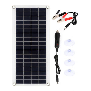 300W Solar Panel Kit Complete 12V USB With 10-60A Controller Solar Cells for Car Yacht RV Boat Moblie Phone Battery Charger - Azbrowse