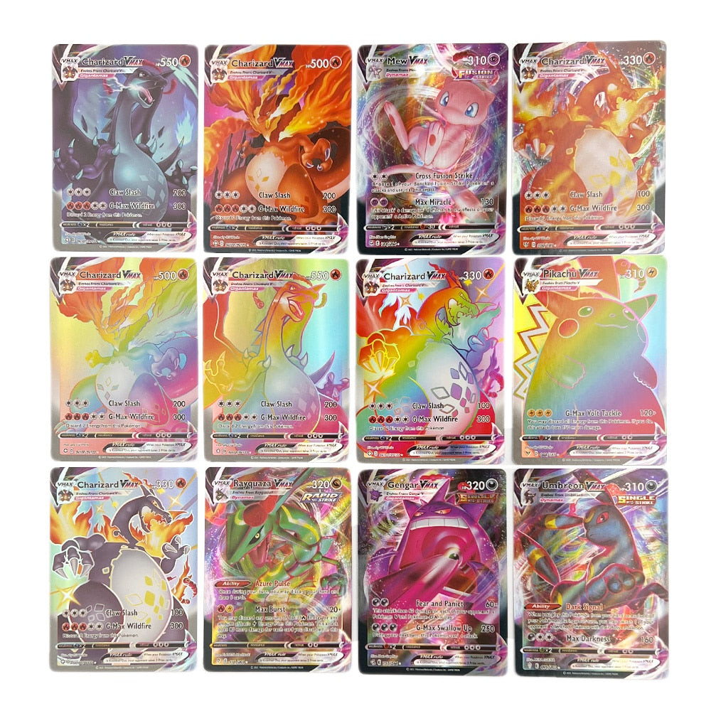 50-300 Pcs Pokemon Card Shining Vstar TAKARA TOMY Cards Game TAG TEAM VMAX GX V MAX Battle Carte Trading Children Toy