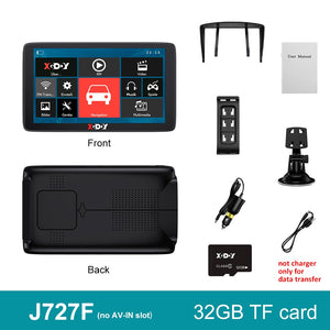 XGODY Car GPS Navigation 7 Inch Touch Screen GPS Navigator Truck Sunshade Sat Nav 256M+8G 2022 America Europe Map GPS Navigators - Azbrowse