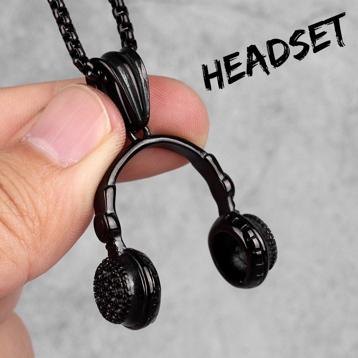 Headset Earphone Mens Long Necklaces Pendants Chain Hip Hop for Boy Male Stainless Steel Jewelry Creativity Gift Wholesale - Azbrowse