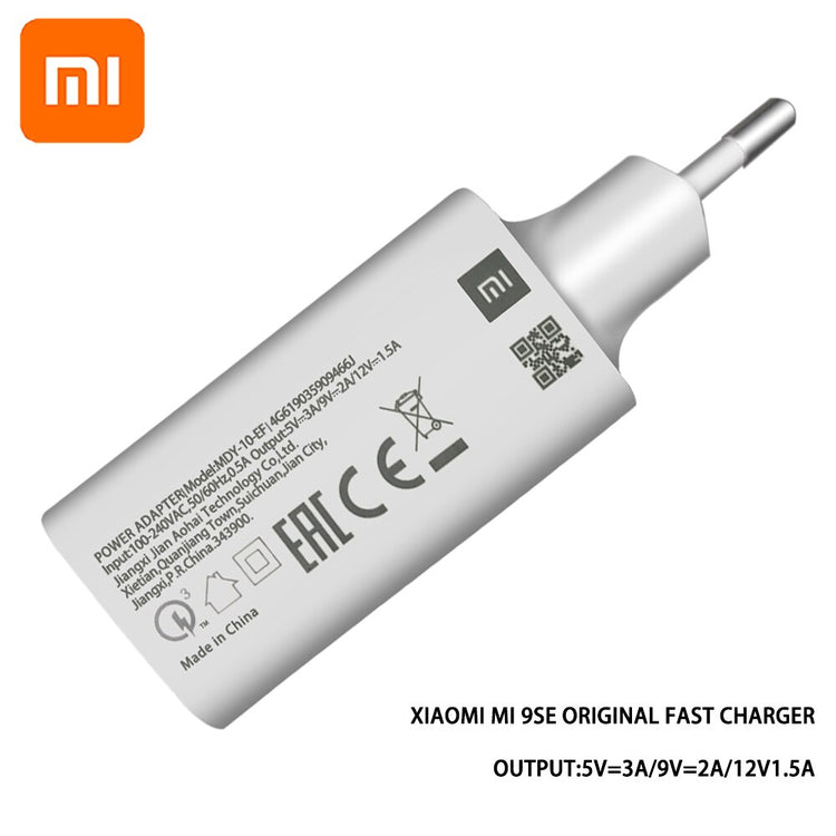 Original XIAOMI MI USB QC3.0 Fast wall Charger with Micro Usb and Type C Cable for XIAOMI Mi 9 8 SE CC9 A3 Redmi K20 Note 7 Pro - Azbrowse