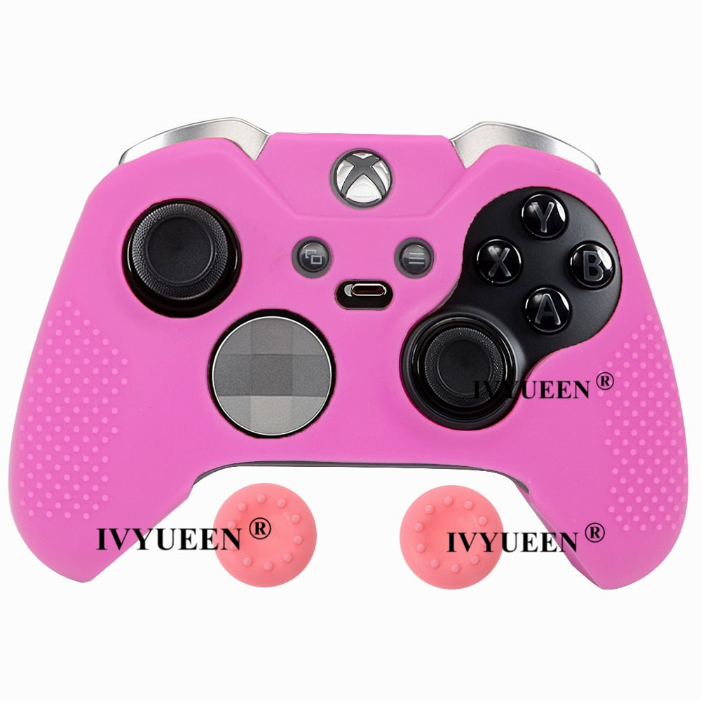 IVYUEEN Anti-Slip Silicone Protective Case Skin for Microsoft Xbox One Elite Controller Cover Thumb Stick Grips Joystick Caps - Azbrowse