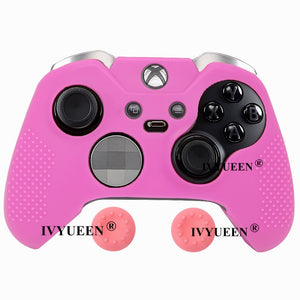 IVYUEEN Anti-Slip Silicone Protective Case Skin for Microsoft Xbox One Elite Controller Cover Thumb Stick Grips Joystick Caps - Azbrowse