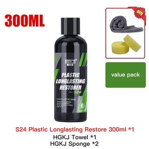 HGKJ 24 Plastic Exterior Recovery Restorer Trim Long-lasting Cleaner Agent Refresh Restoration Hydrophobic Coating Car Chemicals - Azbrowse