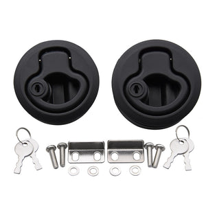 1pcs/2pcs/4pcs/10pcs Round Flush Pull Slam Latch for RV Boat Marine Deck Hatches Lift Pull Handle Non Key Marine Deck Locker - Azbrowse