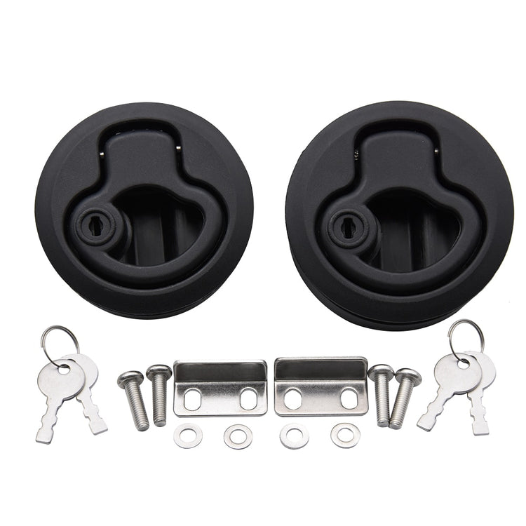 1pcs/2pcs/4pcs/10pcs Round Flush Pull Slam Latch for RV Boat Marine Deck Hatches Lift Pull Handle Non Key Marine Deck Locker - Azbrowse