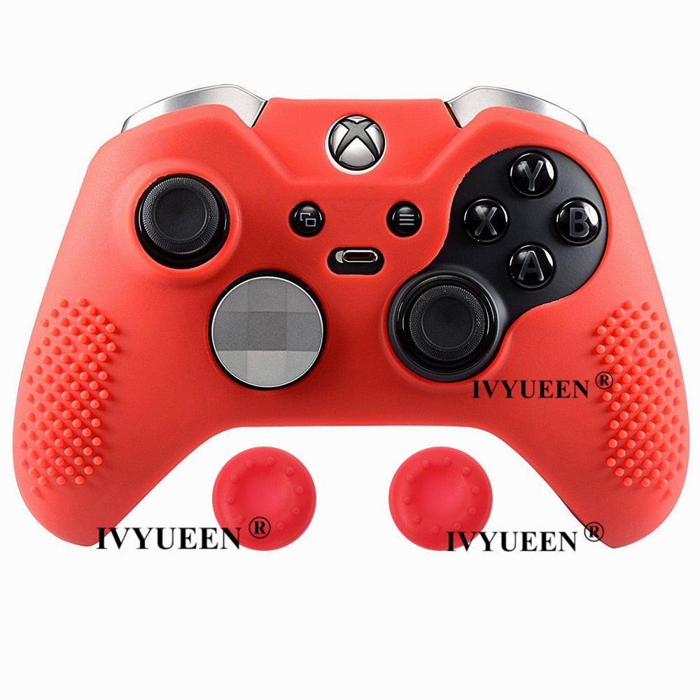 IVYUEEN Anti-Slip Silicone Protective Case Skin for Microsoft Xbox One Elite Controller Cover Thumb Stick Grips Joystick Caps - Azbrowse