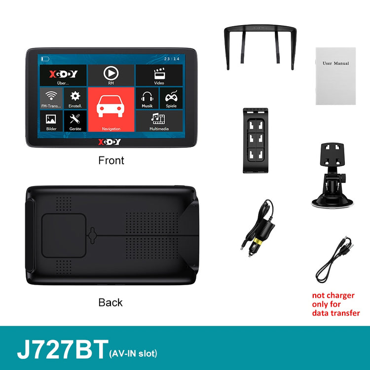 XGODY Car GPS Navigation 7 Inch Touch Screen GPS Navigator Truck Sunshade Sat Nav 256M+8G 2022 America Europe Map GPS Navigators - Azbrowse