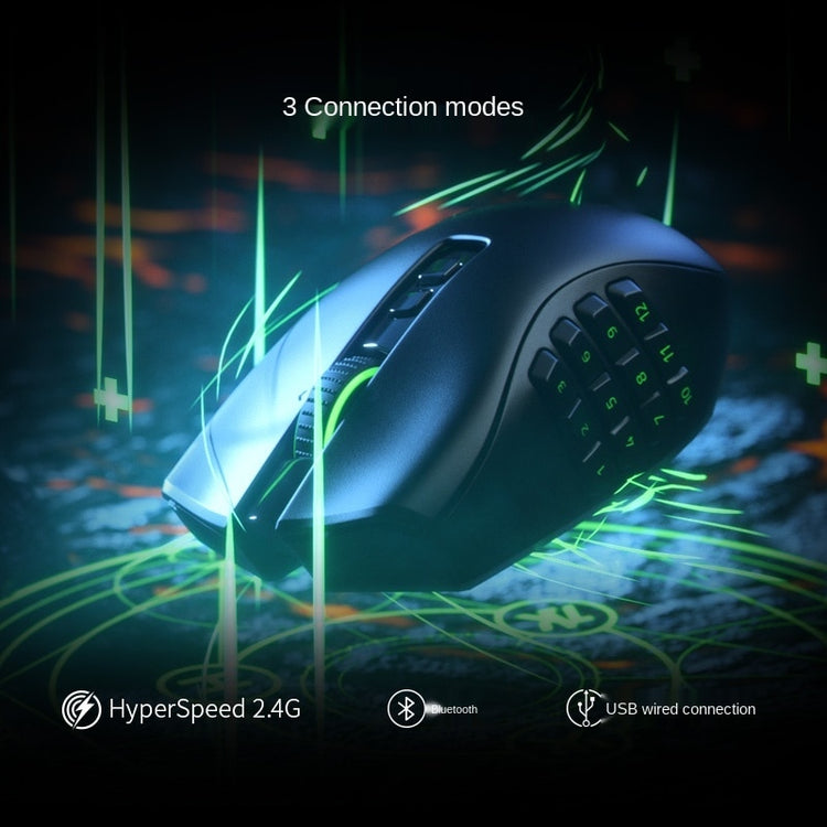 Razer Naga Pro Professional Edition Wireless Bluetooth E-Sports Computer Game Mouse Macro InterchangeableThree Side Key - Azbrowse