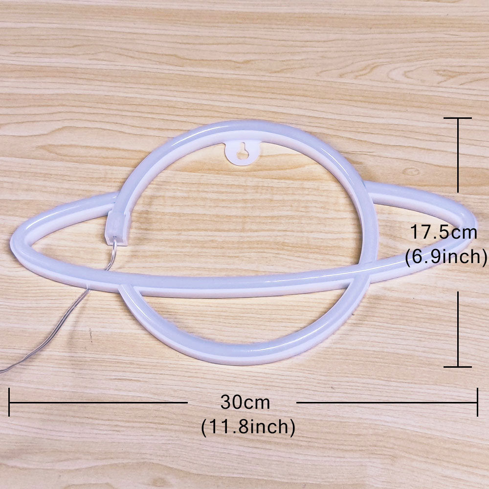 Planet LED Lights Neon Light Sign Bedroom Decor Neon Sign Night Lamp for Rooms Wall Art Bar Party USB or Battery Powered - Azbrowse