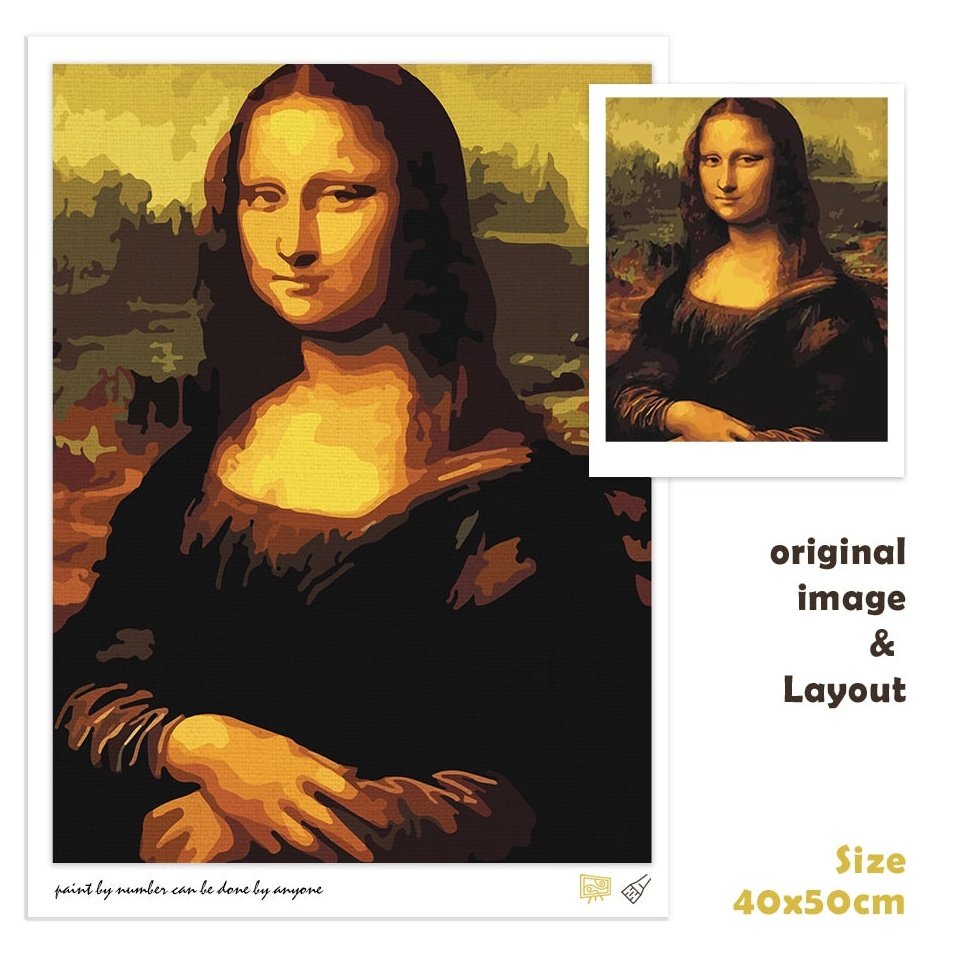 CHENISTORY Frameless DIY Painting By Numbers Famous Picture Wall Art Picture Acrylic Paint On Canvas Painting & Calligraphy Arts