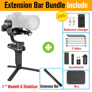 Zhiyun WEEBILL S 3-Axis Gimbal Stabilizer for Mirrorless and DSLR Camera Sony A7 III A6000 Nikon Panasonic GH5 Canon WEEBILL LAB - Azbrowse