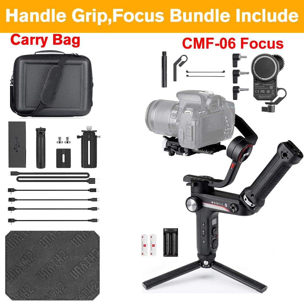 Zhiyun WEEBILL S 3-Axis Gimbal Stabilizer for Mirrorless and DSLR Camera Sony A7 III A6000 Nikon Panasonic GH5 Canon WEEBILL LAB - Azbrowse
