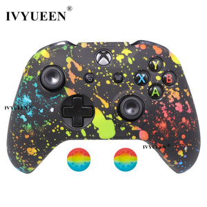 IVYUEEN Silicone Protective Skin Case for XBox One X S Controller Protector Water Transfer Printing Camouflage Cover Grips Caps - Azbrowse