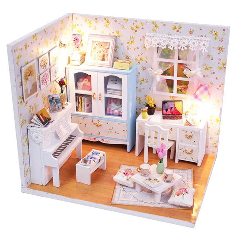 CuteBee Miniatur Furniture for Dolls House Accessories Mini House Toy Hous DIY Dollhouse Kit Gift for Girls Friend Children - Azbrowse