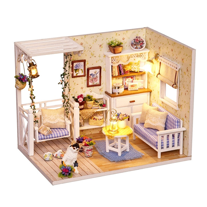 CuteBee Miniatur Furniture for Dolls House Accessories Mini House Toy Hous DIY Dollhouse Kit Gift for Girls Friend Children - Azbrowse