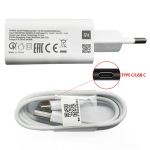 Original XIAOMI MI USB QC3.0 Fast wall Charger with Micro Usb and Type C Cable for XIAOMI Mi 9 8 SE CC9 A3 Redmi K20 Note 7 Pro - Azbrowse