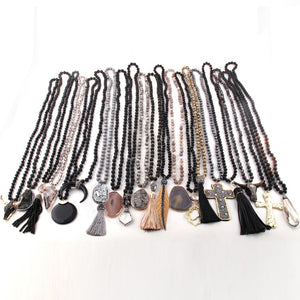 Wholesale Fashion 20pc Mix Color Black/Gray Necklace Handmade Women Jewelry - Azbrowse