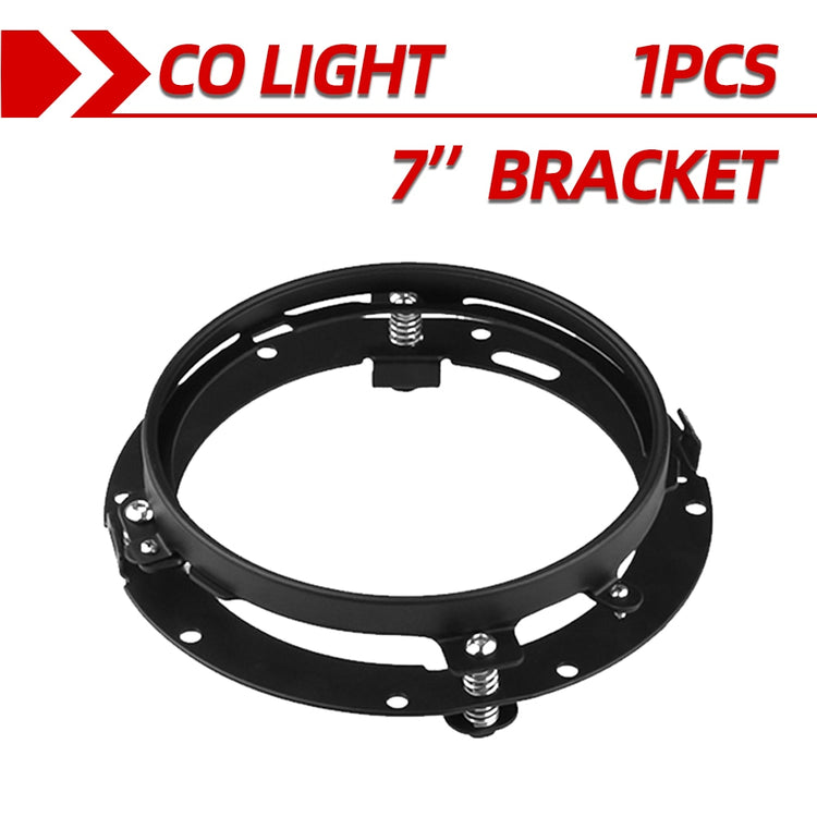 CO LIGHT 7 Inch LED Headlights DRL Hi/Lo Beam 50W 30W Halo Ring Amber Angel Eye For Niva Motorcycle Lada Offroad 4x4 UAZ 12V 24V - Azbrowse