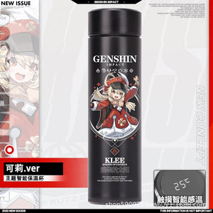Anime Game Genshin Impact Venti Paimon Klee Diluc Qiqi Keqing Stainless Steel Vacuum Cup Thermos Cup Water Bottle Xmas Gift - Azbrowse