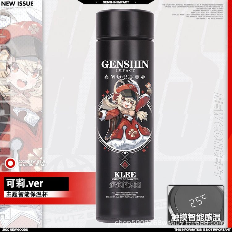 Anime Game Genshin Impact Venti Paimon Klee Diluc Qiqi Keqing Stainless Steel Vacuum Cup Thermos Cup Water Bottle Xmas Gift - Azbrowse