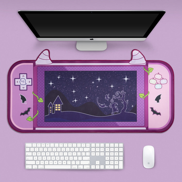 Big Mouse Pad Cute Cat Ears Desk Pad Thicken Computer Games Non-slip Pink Girl Cartoon Super Cute For Girl Game Boy 80CM*40CM - Azbrowse