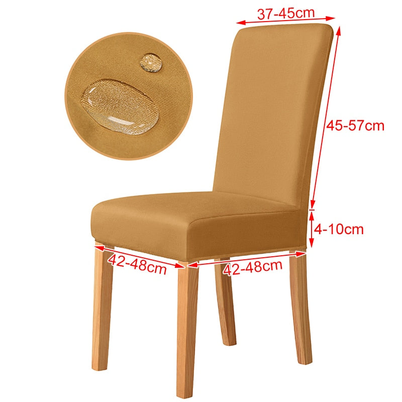3 Sizes Waterproof Fabric Chair Cover Stretch Seat Chair Covers For Hotel Party Banquet Wedding Bar Chair Slipcovers Home Decor - Azbrowse