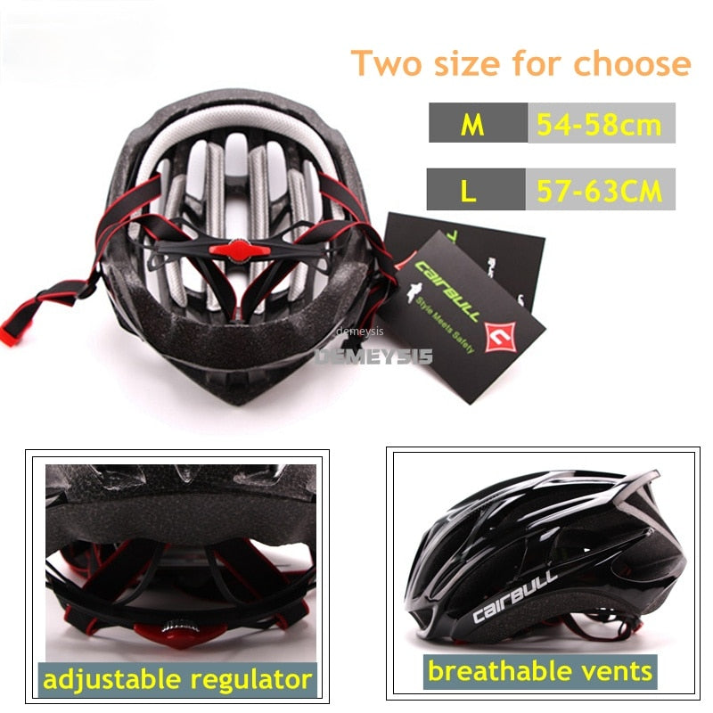 CAIRBULL Road Bike Helmet Ultralight Bicycle Helmets Men Women Mountain Bike Riding Cycling Integrally-molded Helmet