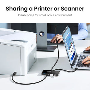 UGREEN USB KVM Switch USB 3.0 2.0 Switcher KVM Switch for Windows10 PC Keyboard Mouse Printer 2 PCs Sharing 4 Devices USB Switch - Azbrowse